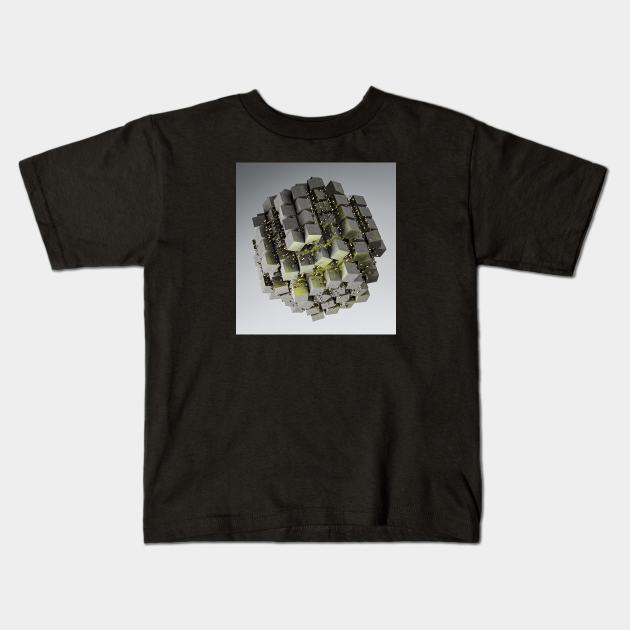 Abstract decorated cube Kids T-Shirt by kamilowanydesign
